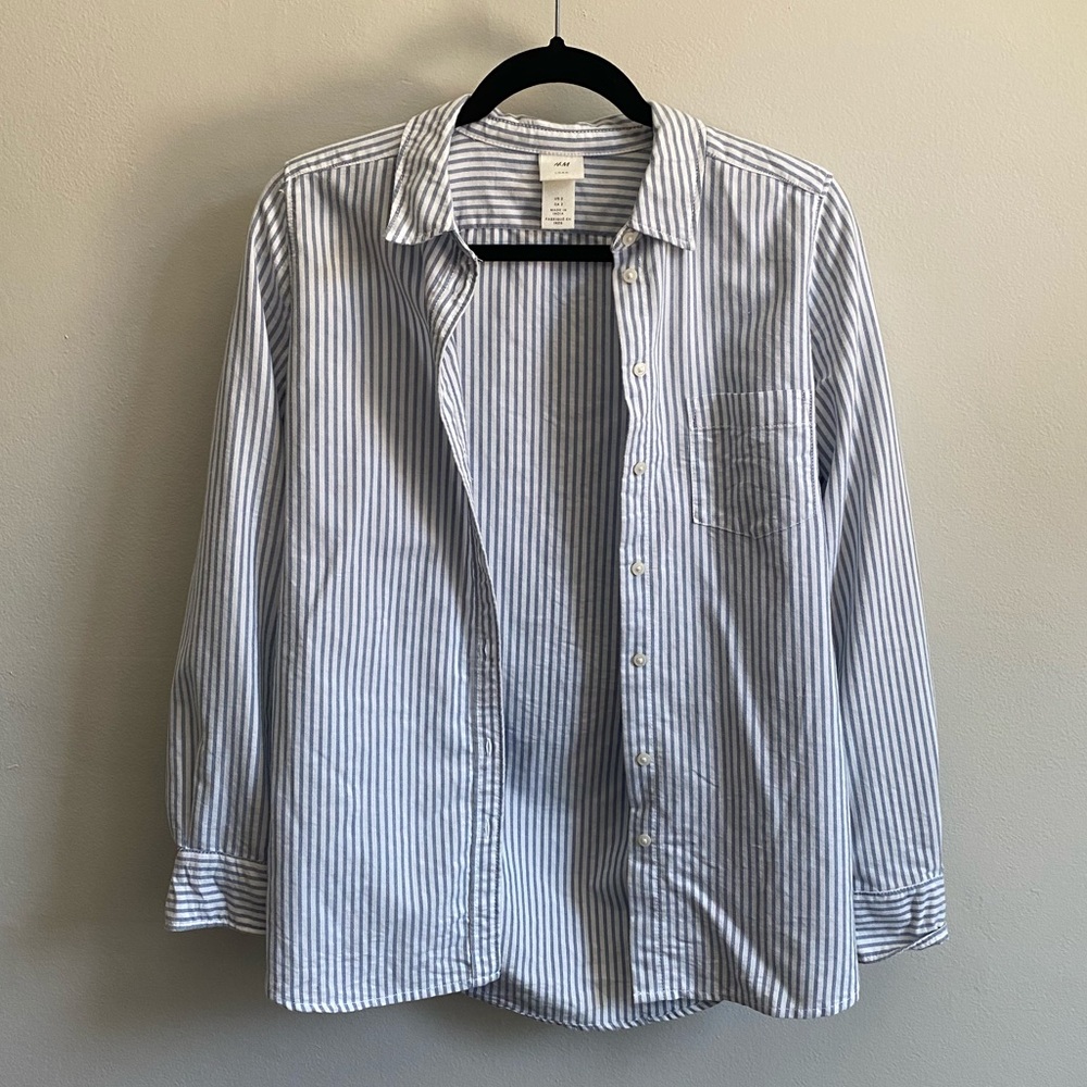 H&M Stripped button up